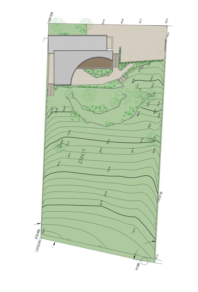 Masterplan for modern hill house