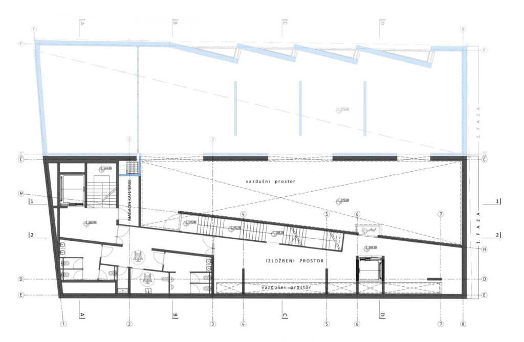 Floor plan of modern city gallery