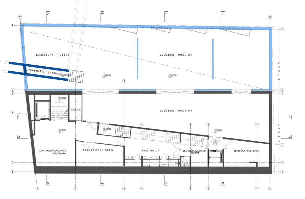 Floor plan of modern city gallery