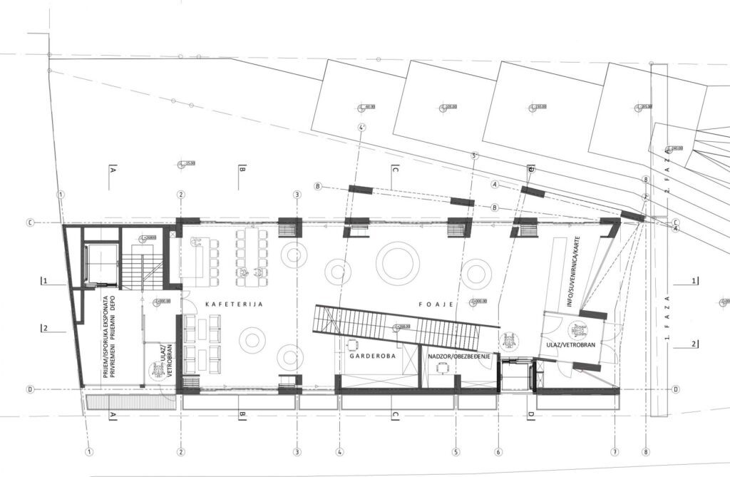 Floor plan of modern city gallery