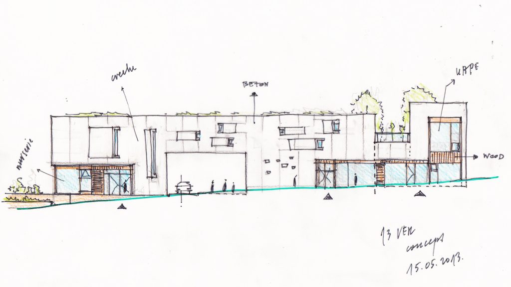 hand sketch facade