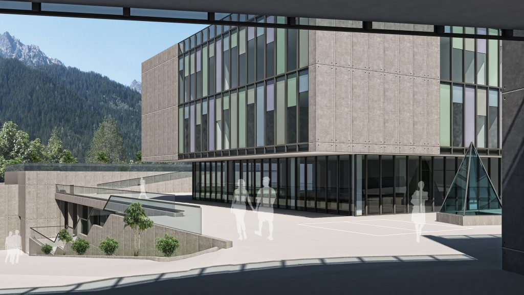 3d view of modern educational centre