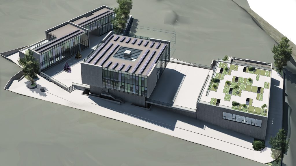 isometric view of modern educational centre