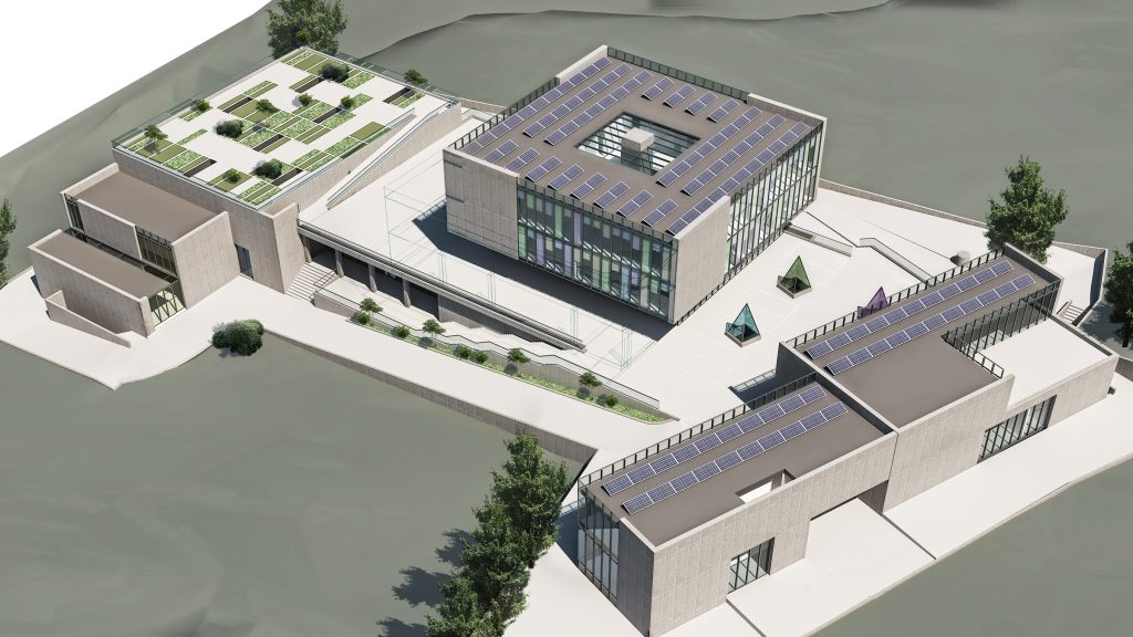 isometric view of modern educational centre