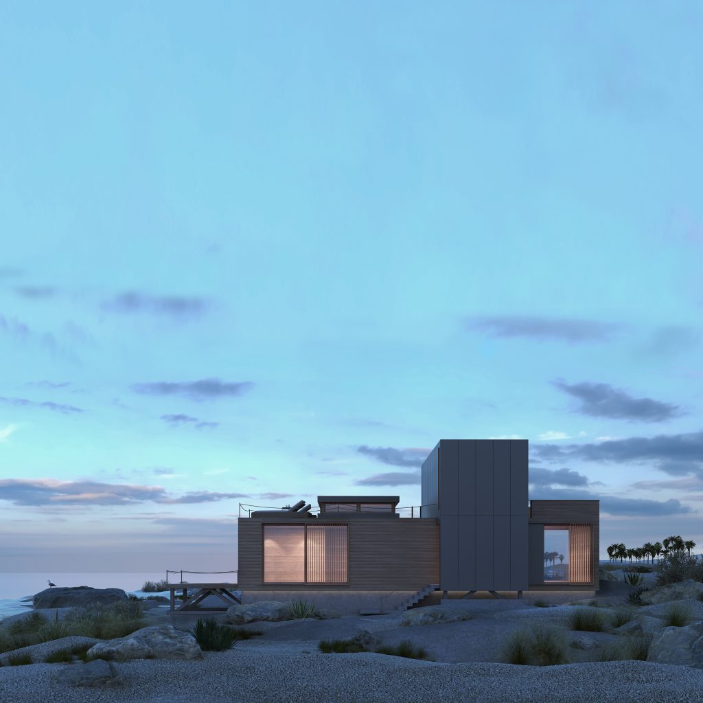 Nomad house - modern container house on beach