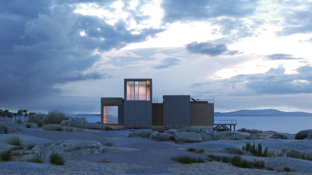 Nomad house - modern container house on beach