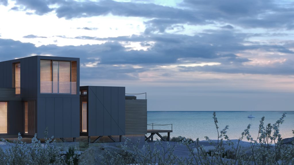 Nomad house - modern container house on beach