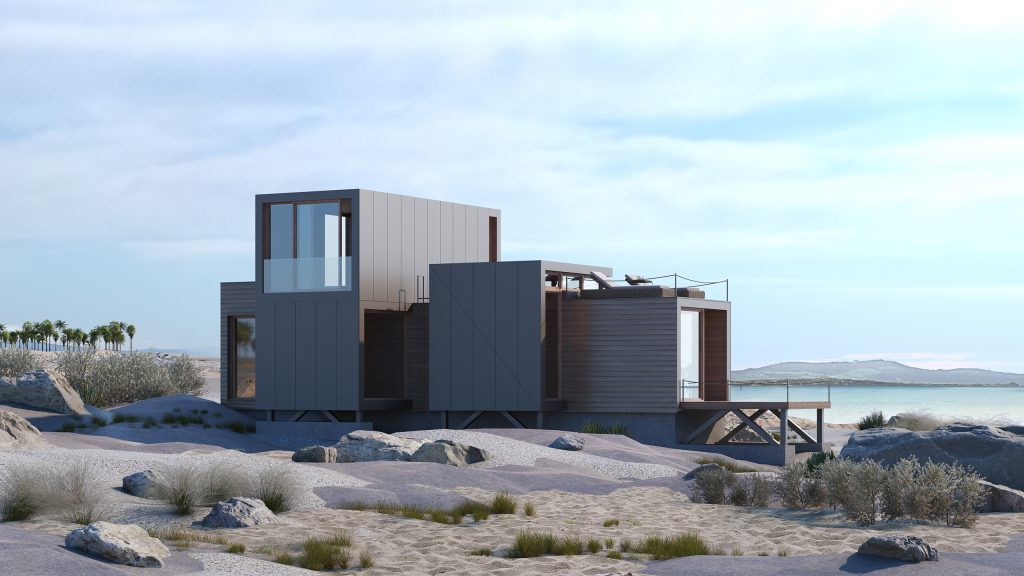 Nomad house - modern container house on beach