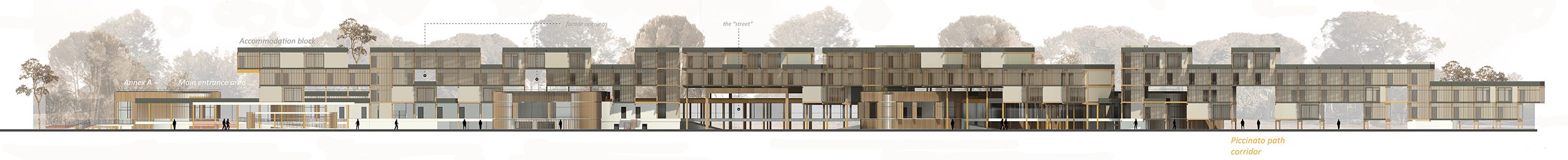 Eco-hotel architecture competition graphic attachment