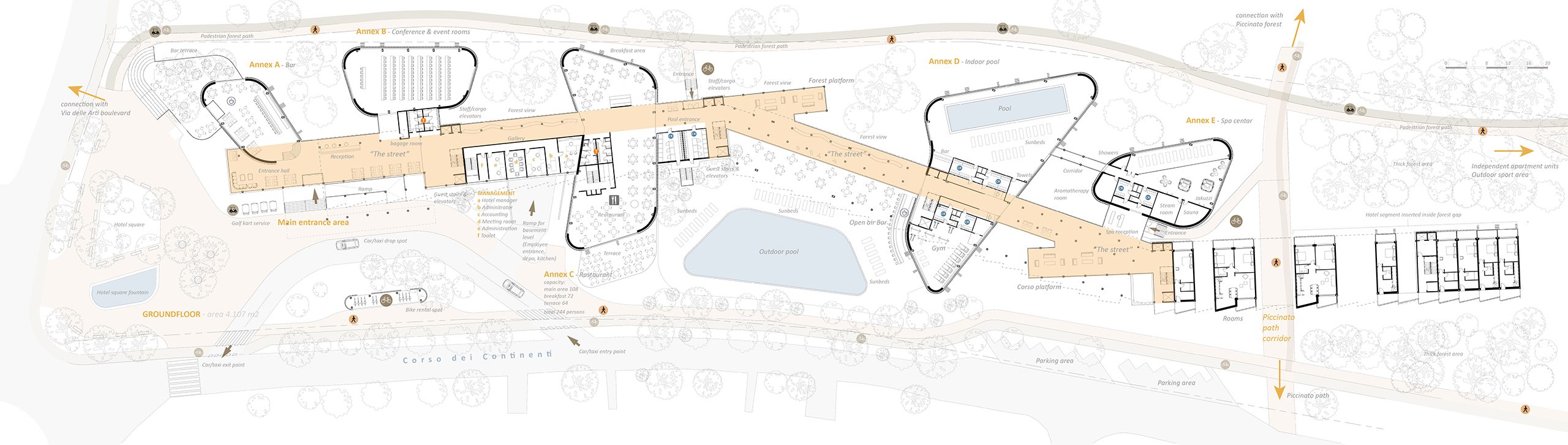 Eco-hotel architecture competition plan