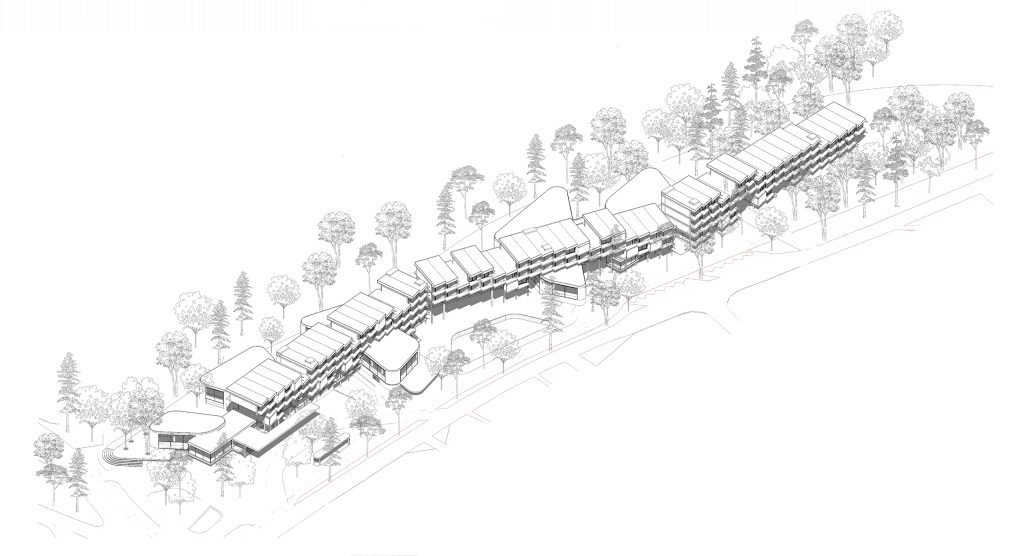 Eco-hotel architecture competition graphic attachment