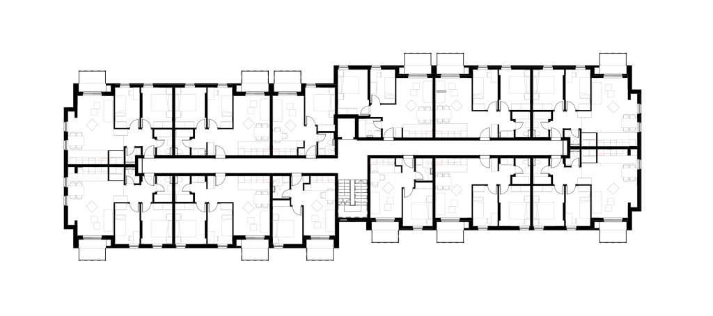 BIONIQUE residential building architectural plan Novi Banovci Blok 41 Residential Complex