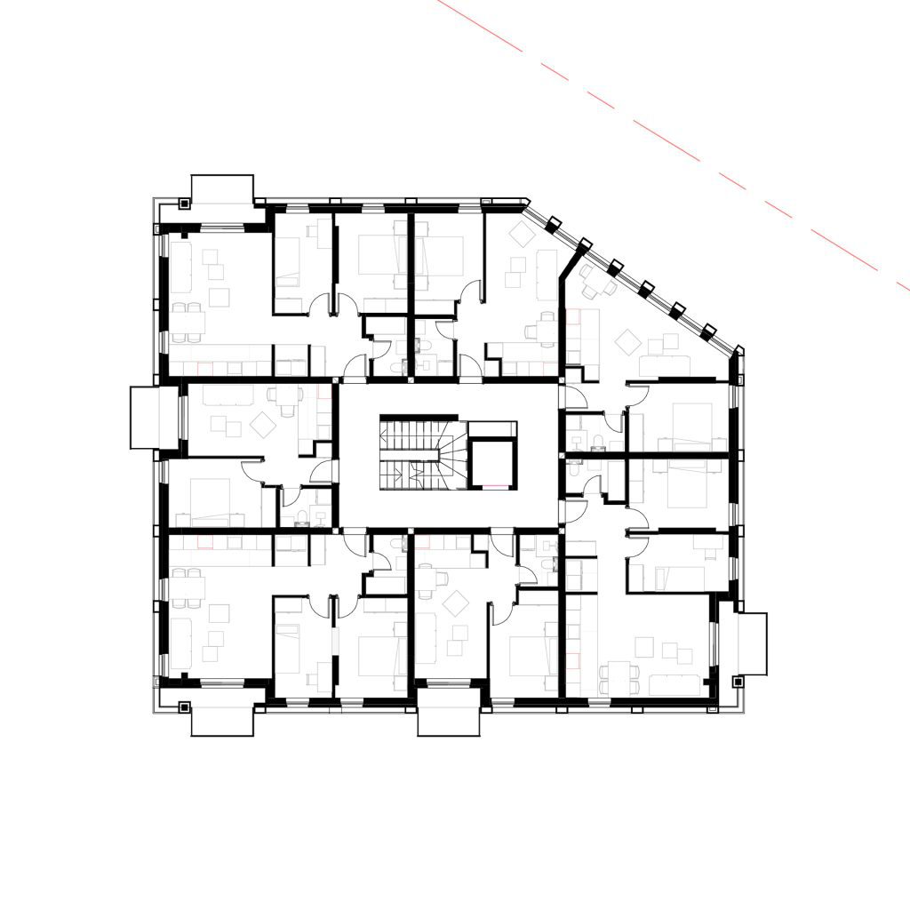 BIONIQUE residential building architectural plan Novi Banovci Blok 41 Residential Complex