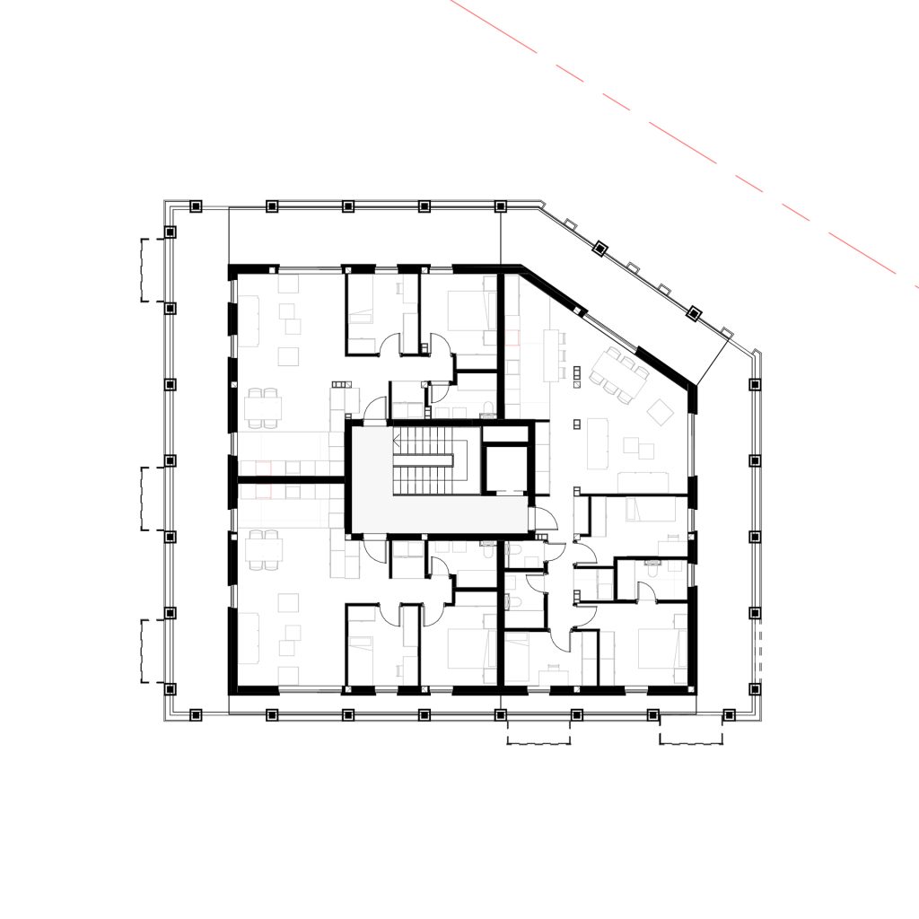 BIONIQUE residential building architectural plan Novi Banovci Blok 41 Residential Complex