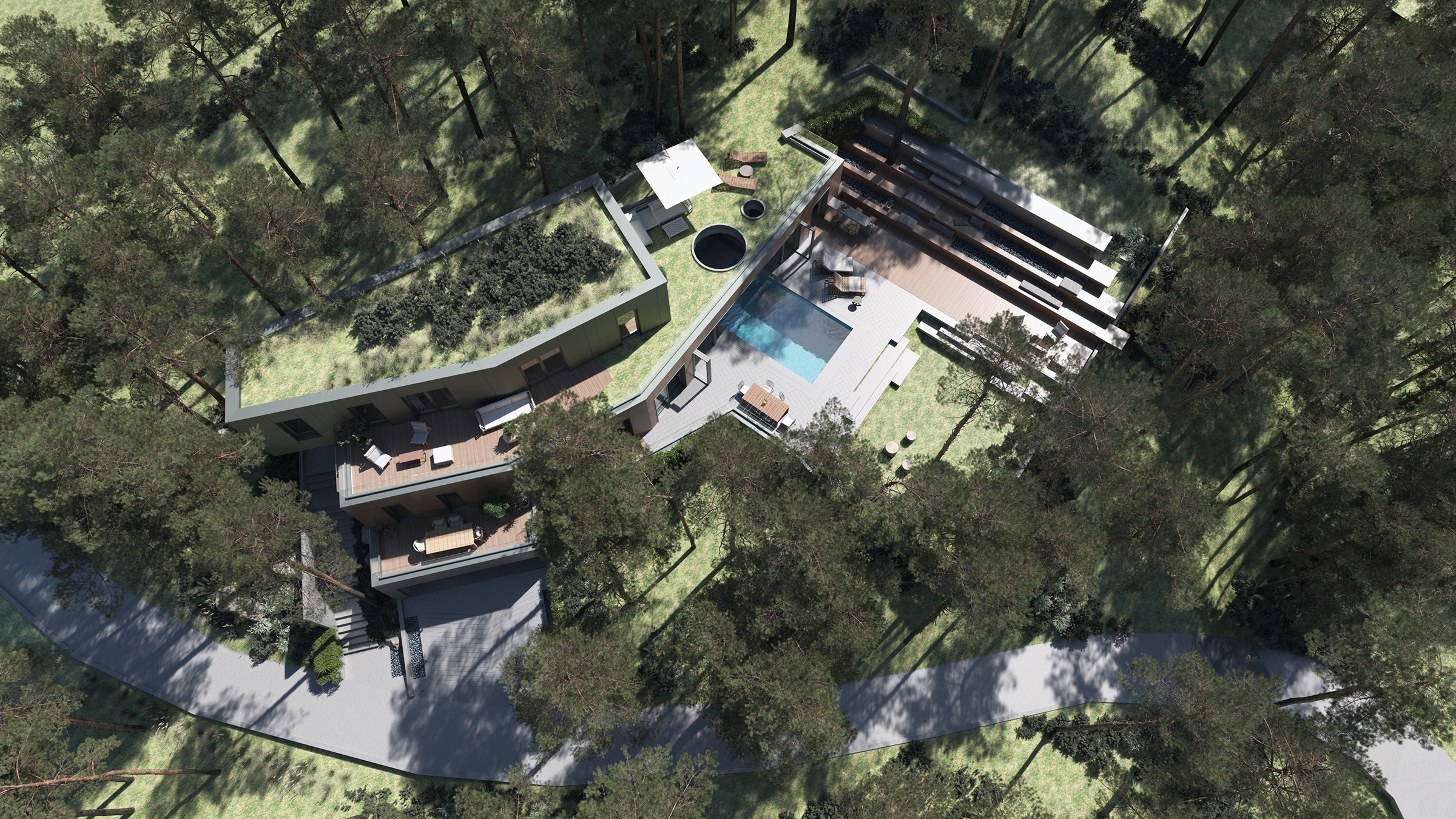 Villa Shah 3d Avala Bionique savremena vila u prirodi